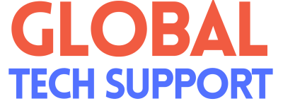 Blue minimalist find worker logo